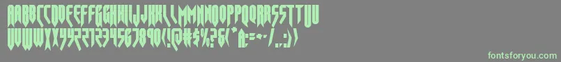フォントopusmagnuscond – 灰色の背景に緑のフォント