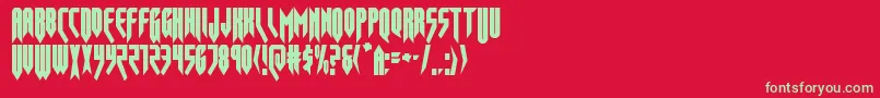 opusmagnuscond Font – Green Fonts on Red Background