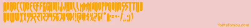 opusmagnuscond-fontti – oranssit fontit vaaleanpunaisella taustalla