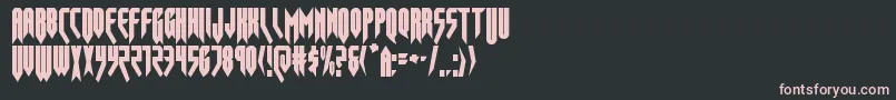フォントopusmagnuscond – 黒い背景にピンクのフォント