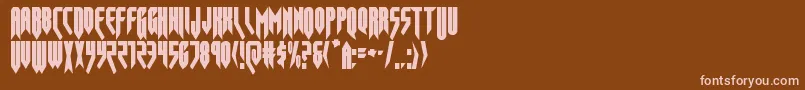 フォントopusmagnuscond – 茶色の背景にピンクのフォント