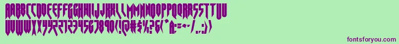 opusmagnuscond Font – Purple Fonts on Green Background
