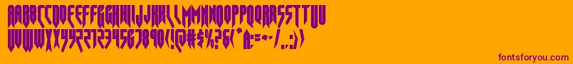 opusmagnuscond-fontti – violetit fontit oranssilla taustalla