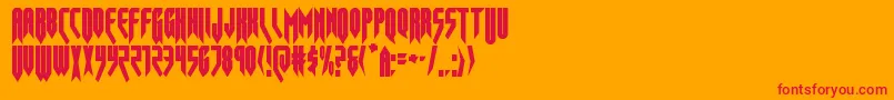 opusmagnuscond Font – Red Fonts on Orange Background
