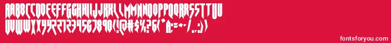 opusmagnuscond Font – White Fonts on Red Background