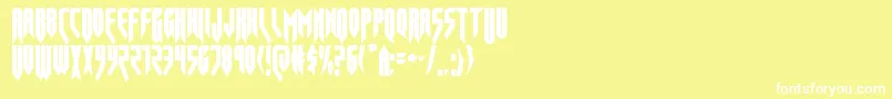 opusmagnuscond Font – White Fonts on Yellow Background