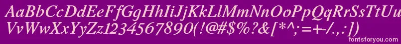 Police RomandeadfstdDemibolditalic – polices roses sur fond violet