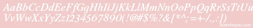 fuente RomandeadfstdDemibolditalic – Fuentes Blancas Sobre Fondo Rosa