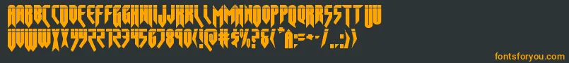 opusmagnuslaser-Schriftart – Orangefarbene Schriften auf schwarzem Hintergrund