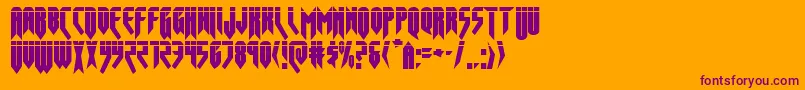 opusmagnuslaser Font – Purple Fonts on Orange Background
