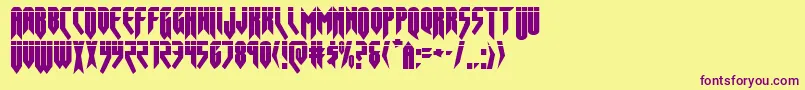 opusmagnuslaser Font – Purple Fonts on Yellow Background