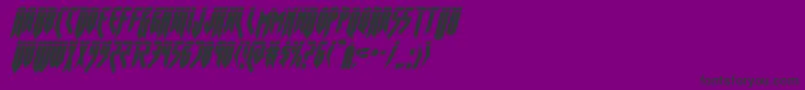 opusmagnuslasercondital-Schriftart – Schwarze Schriften auf violettem Hintergrund