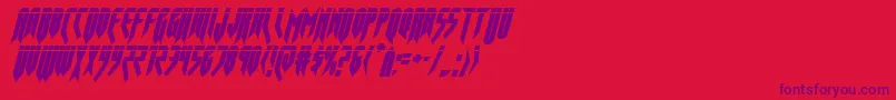 opusmagnuslasercondital Font – Purple Fonts on Red Background