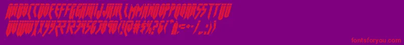 opusmagnuslasercondital Font – Red Fonts on Purple Background