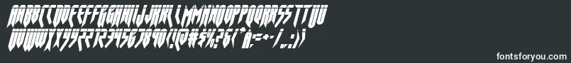 フォントopusmagnuslasercondital – 黒い背景に白い文字