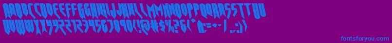 opusmagnusleft Font – Blue Fonts on Purple Background