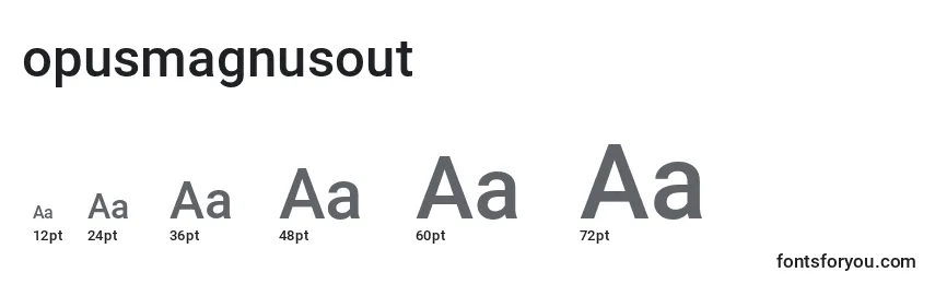 Размеры шрифта Opusmagnusout (136186)