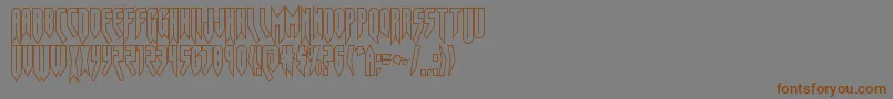 opusmagnusoutcond Font – Brown Fonts on Gray Background