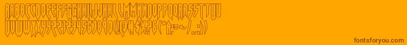 Шрифт opusmagnusoutcond – коричневые шрифты на оранжевом фоне