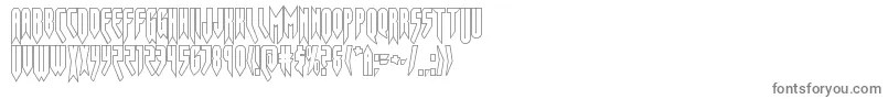 フォントopusmagnusoutcond – 白い背景に灰色の文字