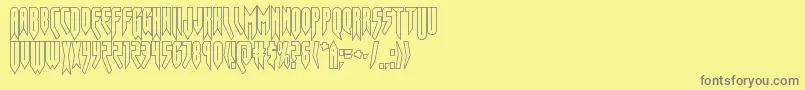 opusmagnusoutcond Font – Gray Fonts on Yellow Background