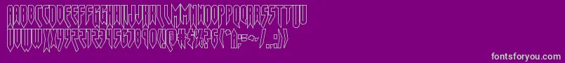 opusmagnusoutcond Font – Green Fonts on Purple Background