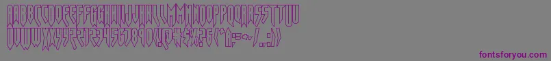 opusmagnusoutcond Font – Purple Fonts on Gray Background