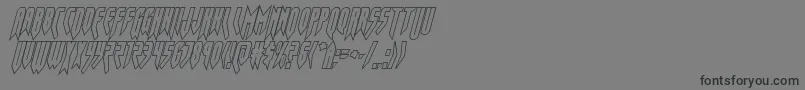 opusmagnusoutcondital-Schriftart – Schwarze Schriften auf grauem Hintergrund