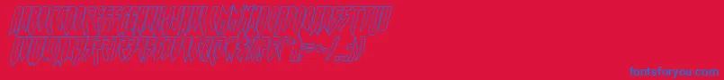 opusmagnusoutcondital Font – Blue Fonts on Red Background