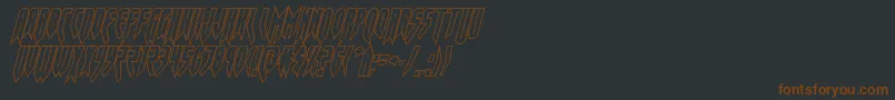 Шрифт opusmagnusoutcondital – коричневые шрифты на чёрном фоне