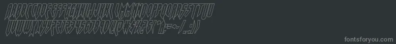 opusmagnusoutcondital Font – Gray Fonts on Black Background