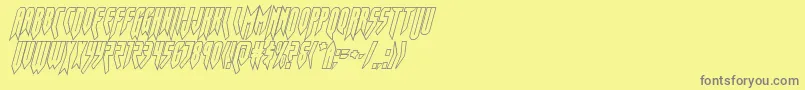 Шрифт opusmagnusoutcondital – серые шрифты на жёлтом фоне