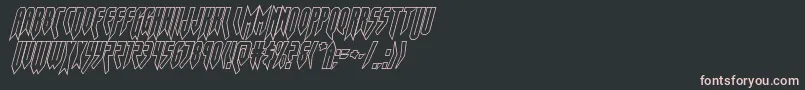 Шрифт opusmagnusoutcondital – розовые шрифты на чёрном фоне