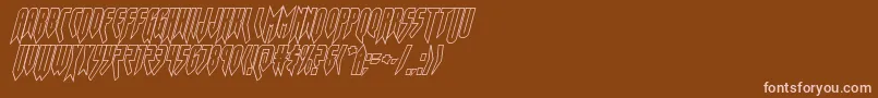 opusmagnusoutcondital Font – Pink Fonts on Brown Background