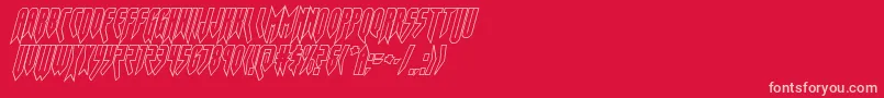 opusmagnusoutcondital Font – Pink Fonts on Red Background