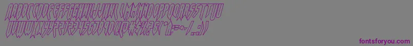 opusmagnusoutcondital Font – Purple Fonts on Gray Background