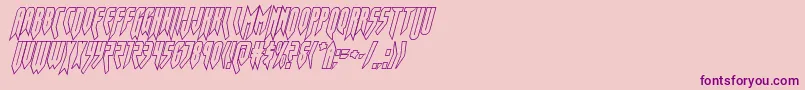 opusmagnusoutcondital-Schriftart – Violette Schriften auf rosa Hintergrund