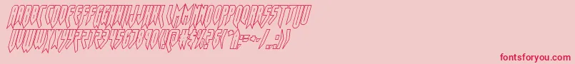 フォントopusmagnusoutcondital – ピンクの背景に赤い文字