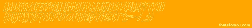 opusmagnusoutital Font – Yellow Fonts on Orange Background