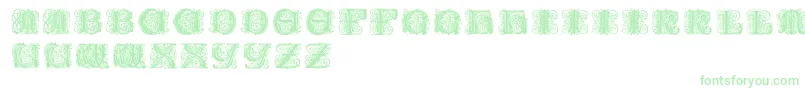 フォントPaulusfranckinitialen – 緑のフォント