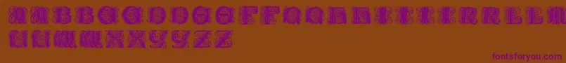 Paulusfranckinitialen Font – Purple Fonts on Brown Background