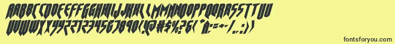 opusmagnusrotal Font – Black Fonts on Yellow Background