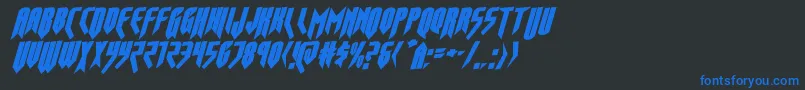 opusmagnusrotal Font – Blue Fonts on Black Background