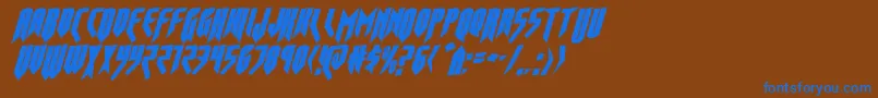 opusmagnusrotal Font – Blue Fonts on Brown Background