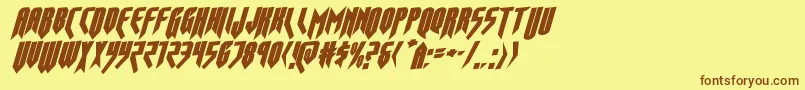 opusmagnusrotal Font – Brown Fonts on Yellow Background