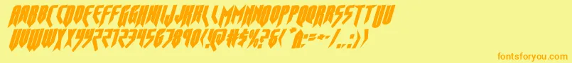 opusmagnusrotal Font – Orange Fonts on Yellow Background