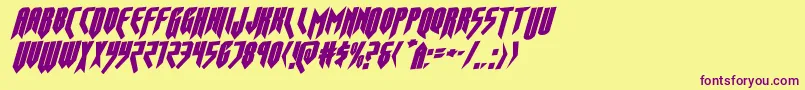 opusmagnusrotal Font – Purple Fonts on Yellow Background
