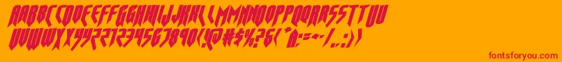 opusmagnusrotal Font – Red Fonts on Orange Background