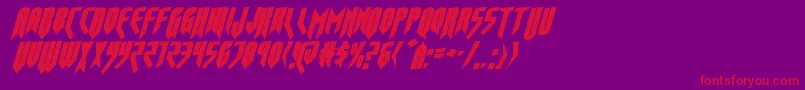 opusmagnusrotal Font – Red Fonts on Purple Background