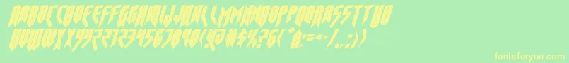 opusmagnusrotal Font – Yellow Fonts on Green Background